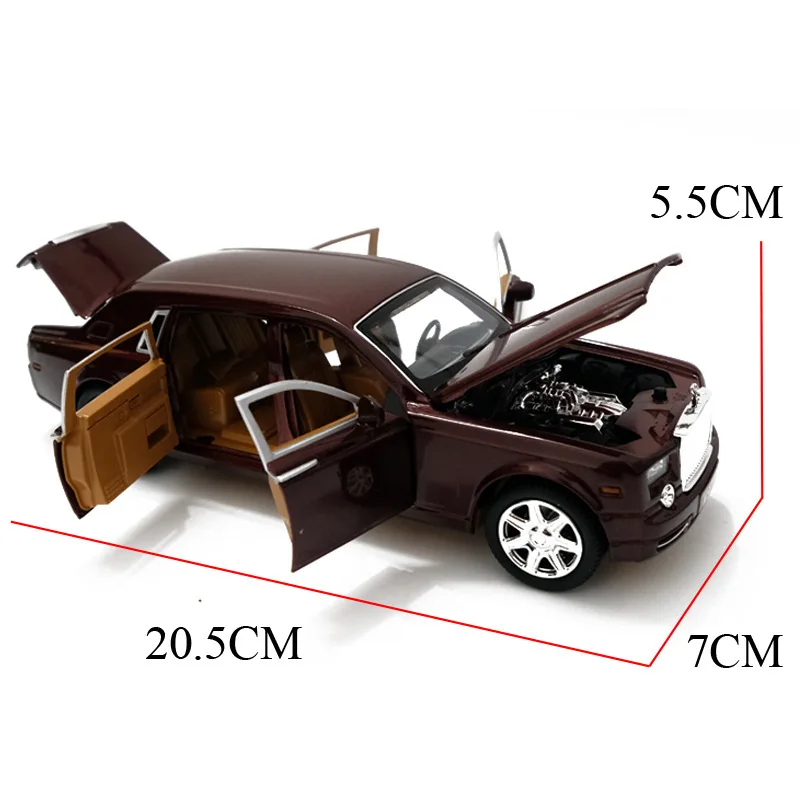 1/24 металлический автомобильный RollRoyce Phantom Cohes литой под давлением сплав