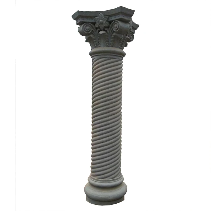 

20cm X 305cm Diagonal Stripes Plastic Circle Concrete Roman Pillar Mold for Garden Villa Decoration
