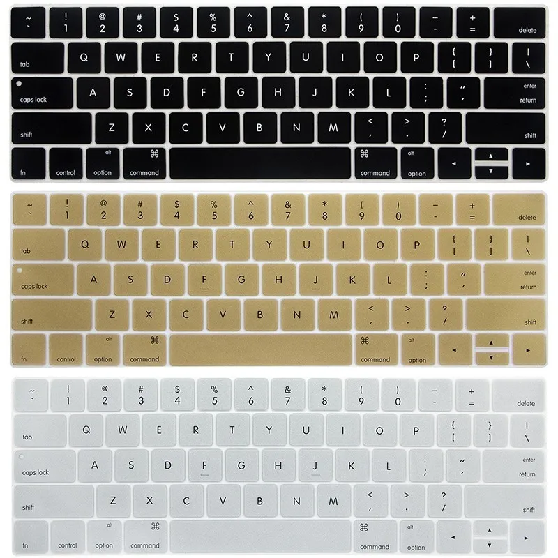 Цветная силиконовая защитная крышка для клавиатуры Macbook 13 &quot15&quot Pro touch bar A1706 A1707