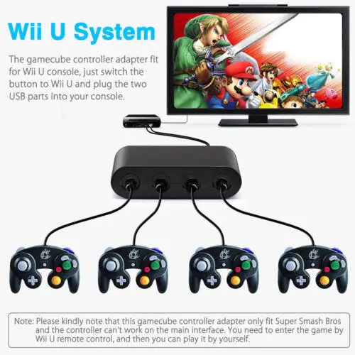 4Port USB Controller Adapter Converter For Nintendo Wii U&ampSwitch&ampPC Hot Converters Digital Cables |