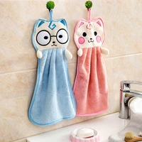 cute cartoon handkerchief dishcloths hand towel terylene bathroom accessories hand face wipe soft towel kitchen hanging towels