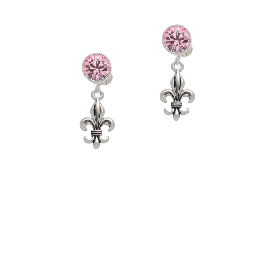 Серьги клипсы с кристаллами Fleur di Lis|Серьги-клипсы| |
