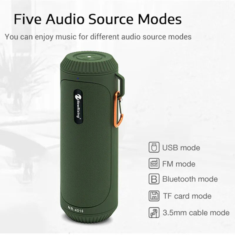 NewRixing NR 4016 Bluetooth динамик портативный беспроводной звуковая система 3D стерео