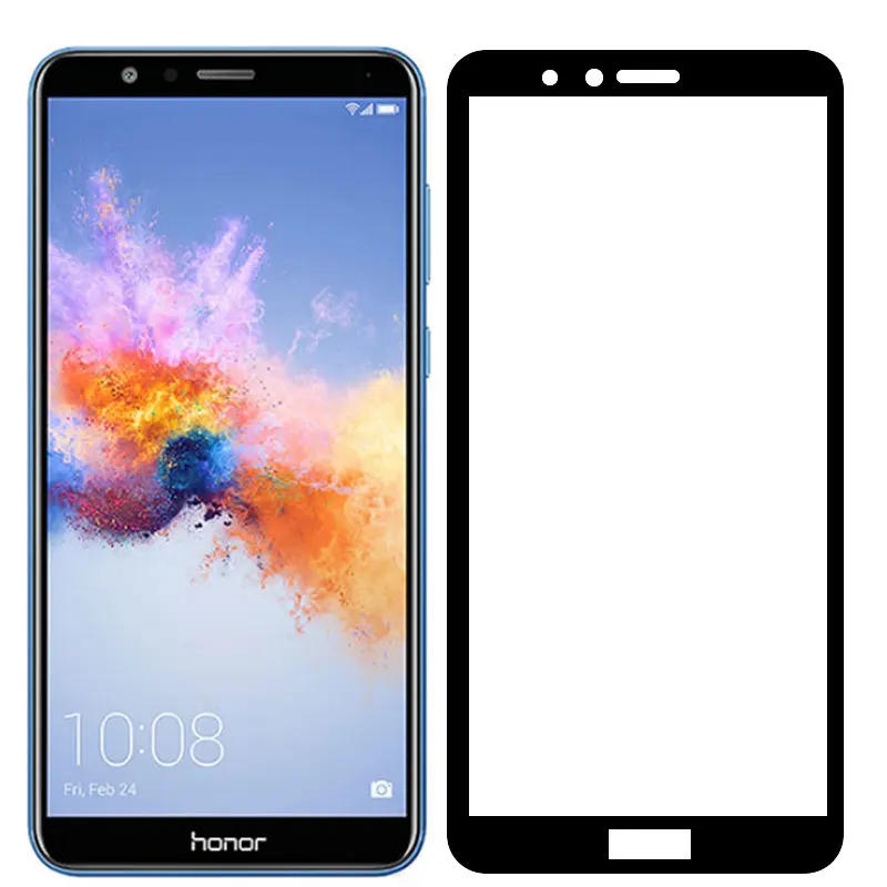 Закаленное стекло для Huawei Honor 7A RU защита экрана Huwei 7C 7X полное покрытие стеклянная