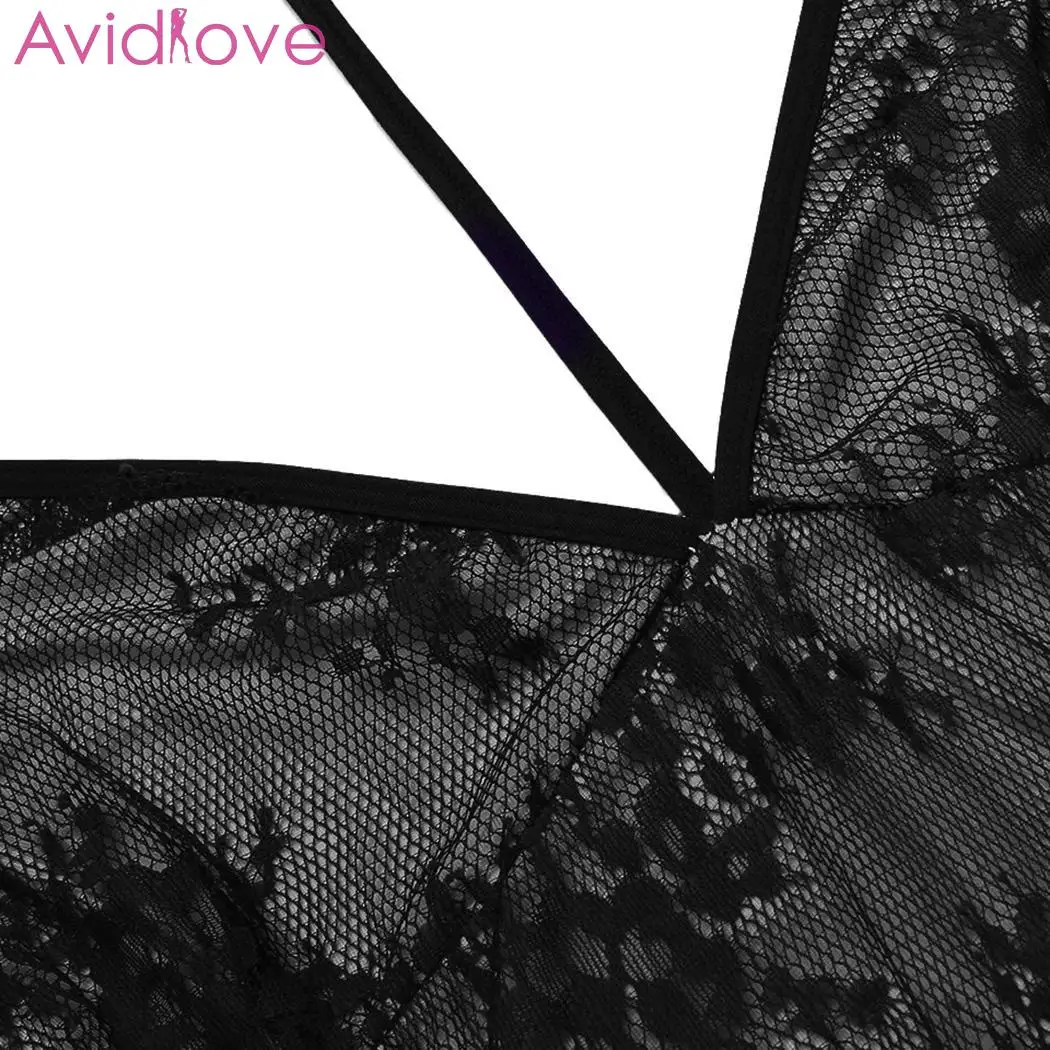 Avidlove женская сексуальная ночная рубашка кружевное нижнее белье большого размера