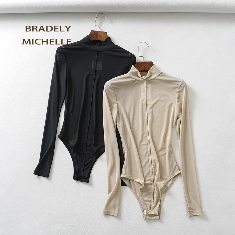 Женские облегающие комбинезоны BRADELY MICHELLE Клубные с длинным рукавом топы для