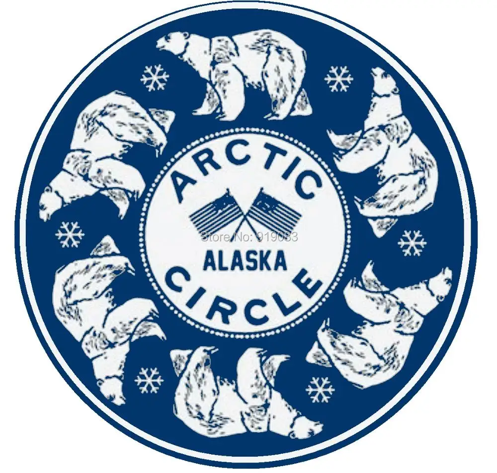 4 5 &quotAlaska Arctic circle Polar bear вышитые железные нашивки для аппликация на одежду Эмблема