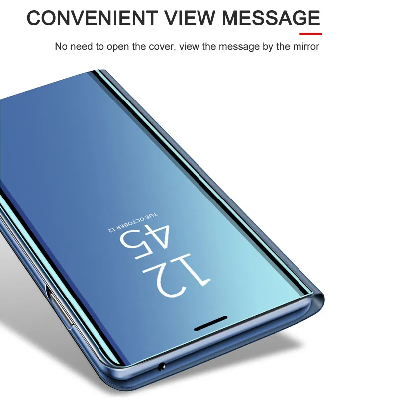 Чехол для Xiaomi Redmi Note 7 Pro прозрачный кожаный чехол Go откидной зеркальный 7|Бамперы| |