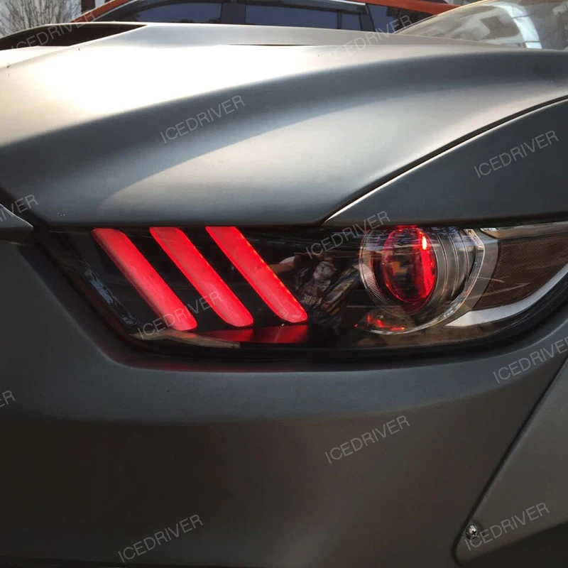 Icedriver для Ford Mustang DRL RGB разноцветные СВЕТОДИОДНЫЕ панели 2015-2017 дневные ходовые огни