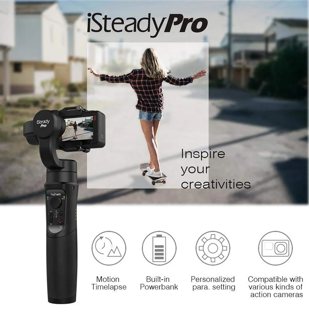 Hohem iSteady Pro 3 осевой ручной карданный стабилизатор для Gopro Hero 2018/6/5/4/3 +/3/Yi Cam 4 K/AEE/SJCAM