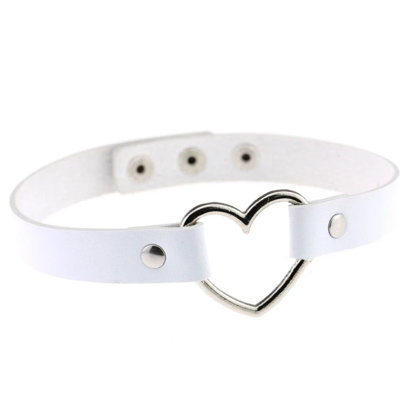 Hot Sale 2019 New Sexy Harajuku PU Leather Choker Necklaces Heart Collar Necklace Jewelry Collier Colar Feminino | Украшения и