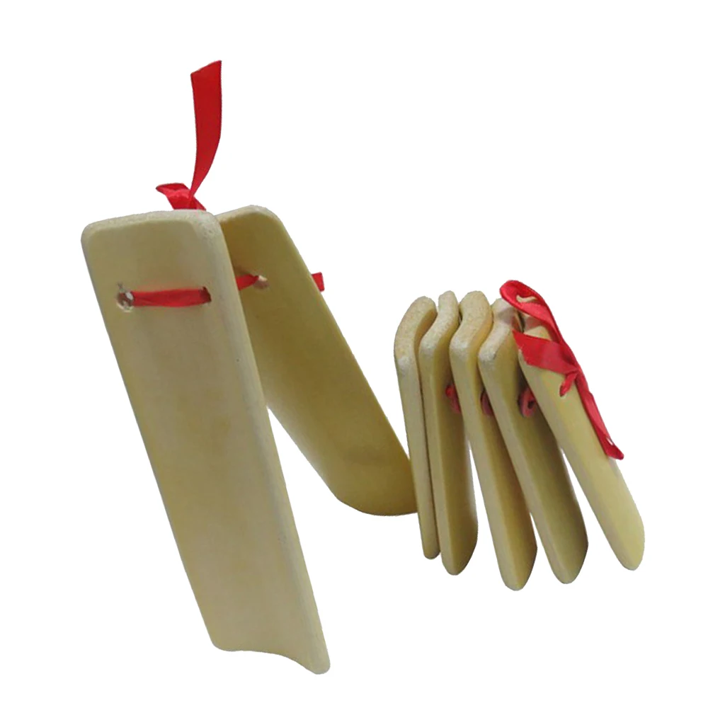 Tooyful Изысканный 2 шт бамбуковые руки Clappers палец Кастанет кликер большой +