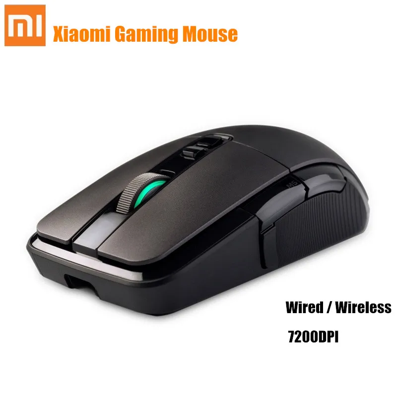 Оригинальная игровая мышь Xiaomi беспроводная/Проводная 7200 точек/дюйм RGB подсветка 2