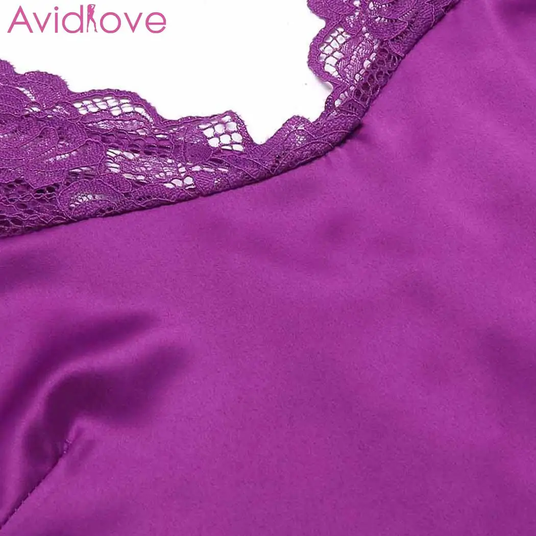 Avidlove кружевное женское сексуальное нижнее белье Ночная рубашка с v-образным