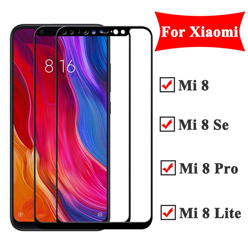 Защитное стекло для Xiaomi Mi 8 закаленное защитное Ksiomi Lite Pro 8se Xiomi Xomi Xiami 8lite 8pro