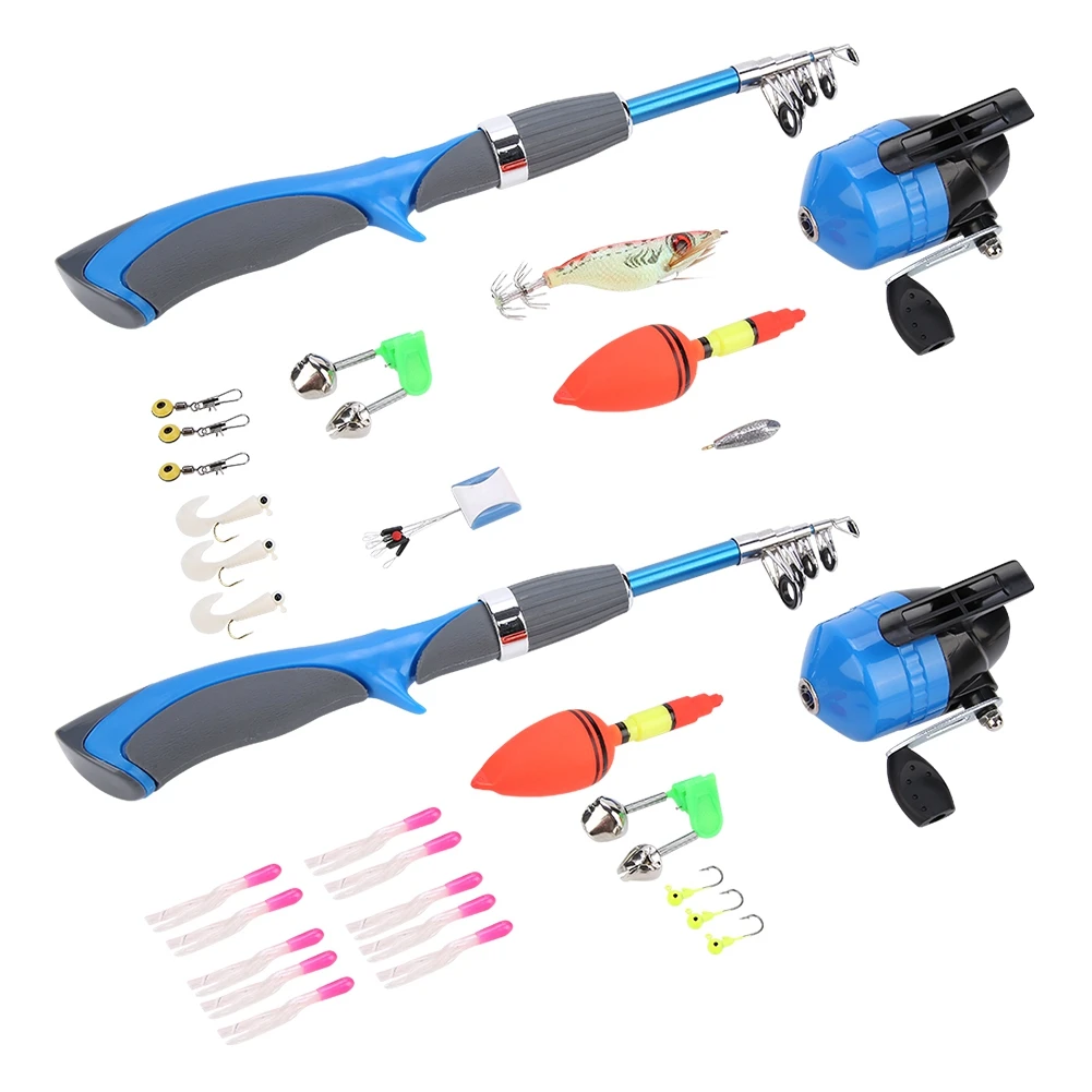 Телескопическая удочка для ледовой рыбалки и катушка набор рыболовных удочек