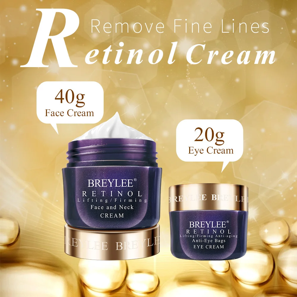 Breylee Retinol крем для лица глаз лифтинг/укрепляющий против старения выцветание