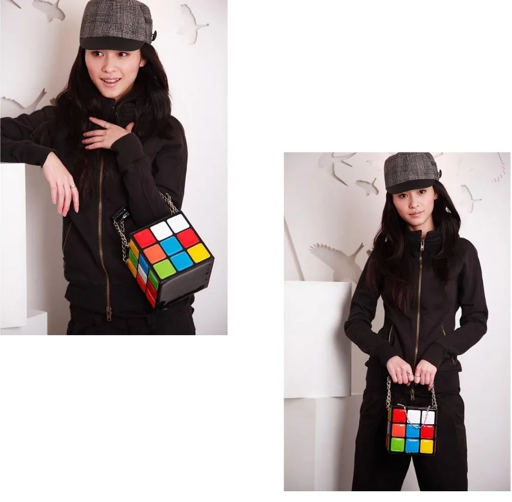Супер качество модная повседневная красочная сумка из искусственной кожи Love Cube
