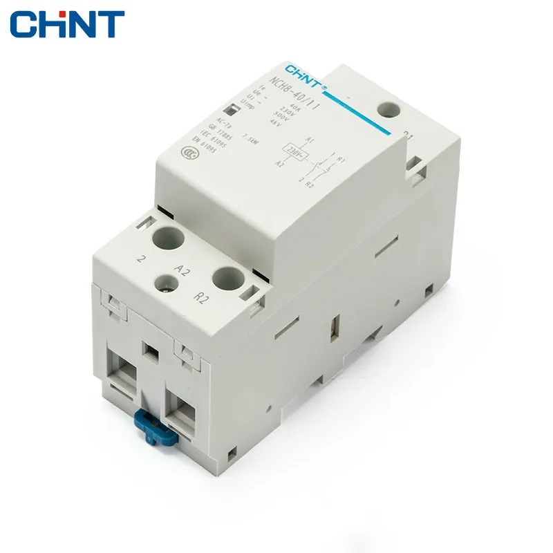 

CHINT 2P 40A Household AC Contactor NCH8-40/11 220V Guide Type One Normally Open One Often Close Contator