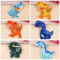 cartoon cute embroidered patches for clothing diy jurassic park appliques dinosaur animal childrens wear stickers iron parches