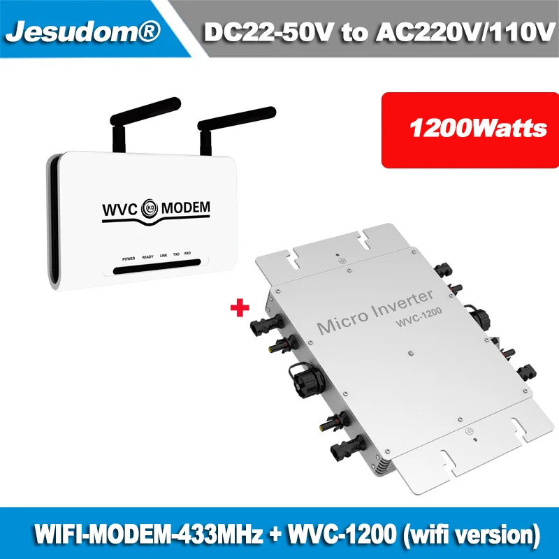 WIFI версия WVC1200W сетевой инвертор с MODEM 433MHz мобильным приложением для PV