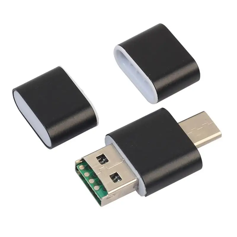 USB OTG адаптер 2 в 1 0 Micro Type C конвертер Поддержка 128 ГБ TF кардридер адаптеры для