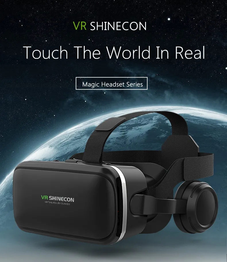 Шлем виртуальной реальности VR Shinecon 6 0 3D стереогарнитура с углом обзора 360