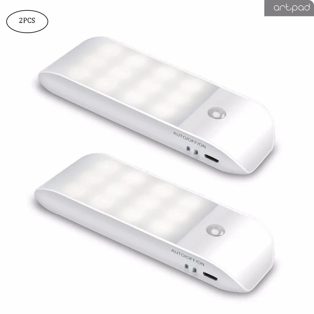 Перезаряжаемый USB датчик движения ночник 3 шт. в упаковке 36 светодиодный