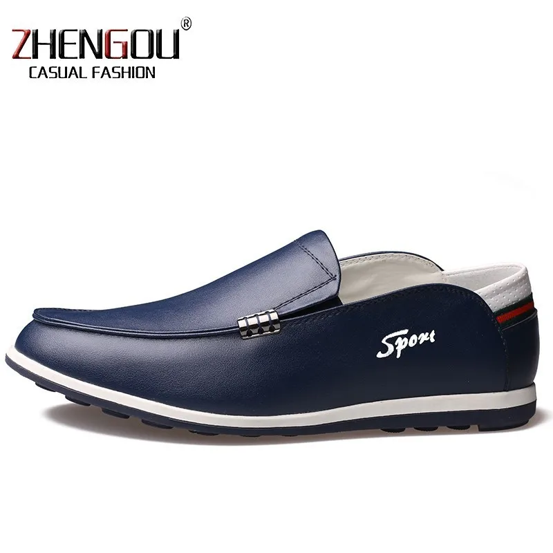 ZHENGOU Men's shoes summer leather beanie men's business casual Korean style fashionable dress one foot pedal 6605 | Обувь