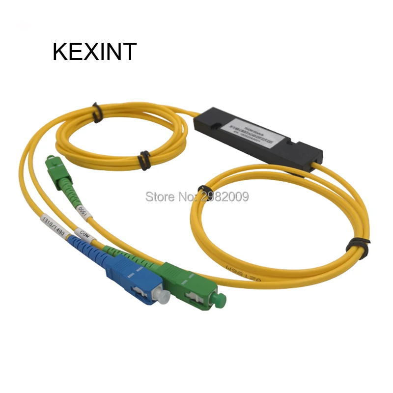 KEXINT FWDM 1*2 1m 3 0 SC/UPC данные: 1310 нм 1490 SC/APC COM TV 1550 изоляция 55bB|Оптоволоконное