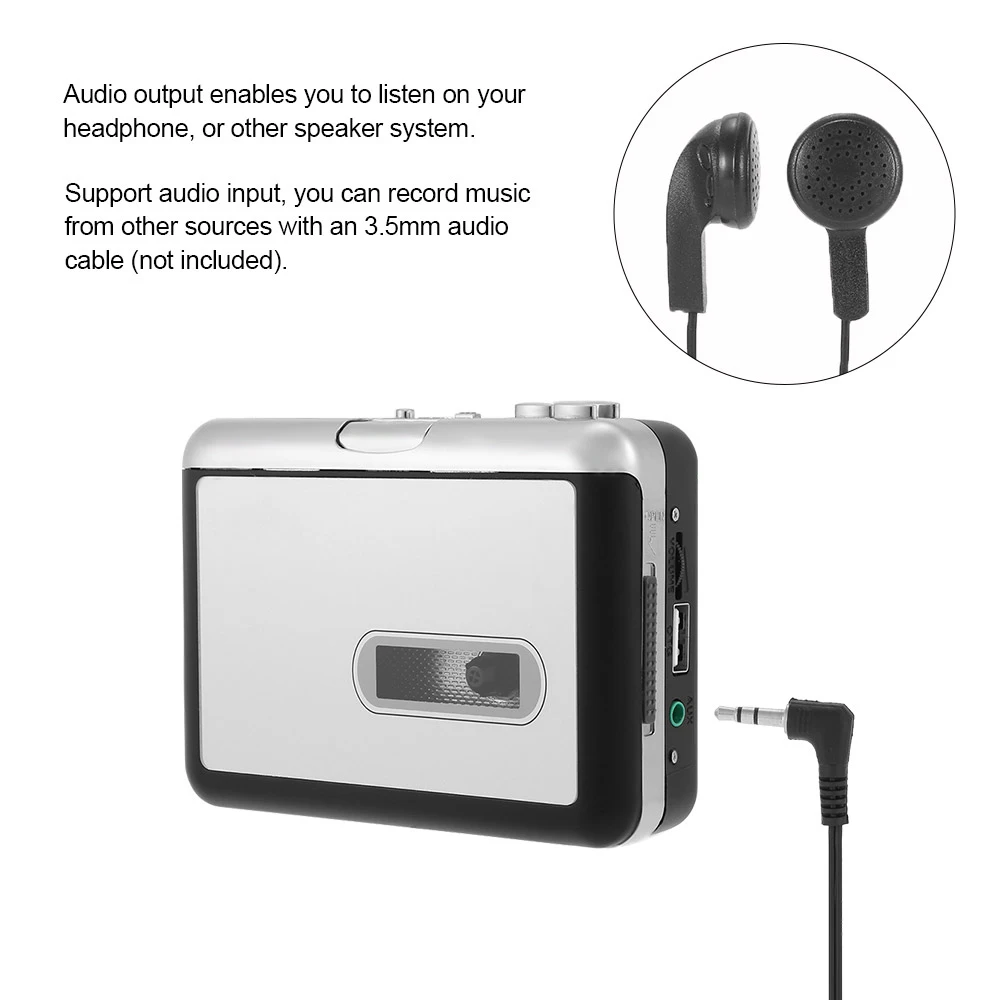 Ezcap Кассетная лента в MP3 конвертер Классический USB кассета плеер Захват аудио