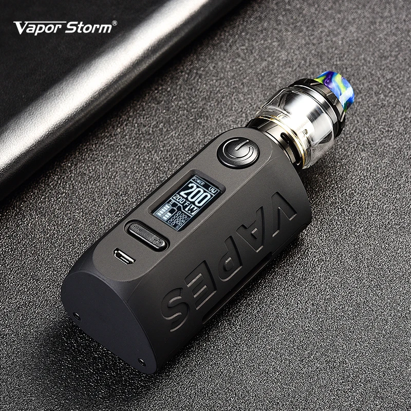 Набор электронных сигарет Vapor Storm Storm230 Puma 200W TC Box Mod без аккумулятора 18650 с OLED-экраном и атомайзером Hawk Tank Vape.