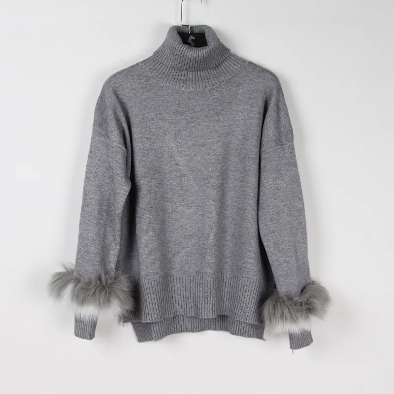 TWOTWINSTYLE Knitted Sweater Women Long Sleeve Turtleneck Asymmetrical Pullover Tops Female Oversized Autumn Casual Fashion 2020 | Женская
