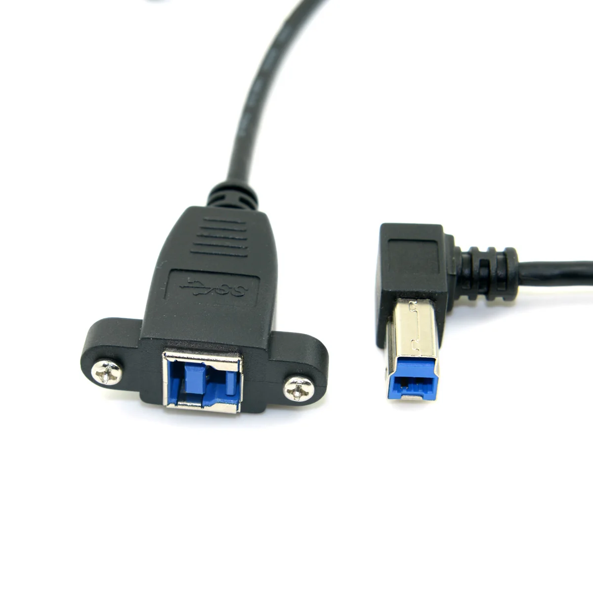 

CY CYSM USB 3.0 Back Panel Mount B Type Female To Right Angled 90 Degree B Type Male Extension Cable 0.5m