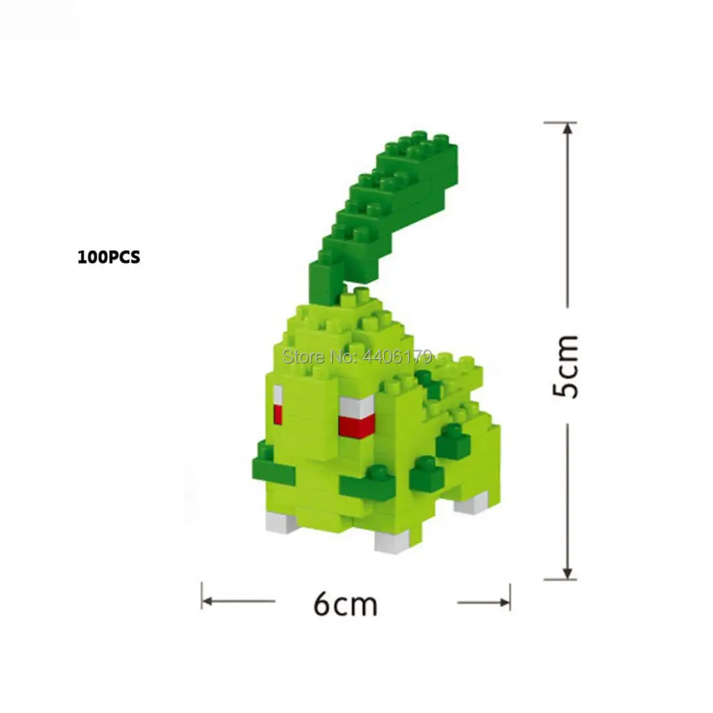 

hot lepining creators anime cartoon japan micro diamond building blocks Cyndaquil Chikorita Pichu Totodile diy bricks toys gift