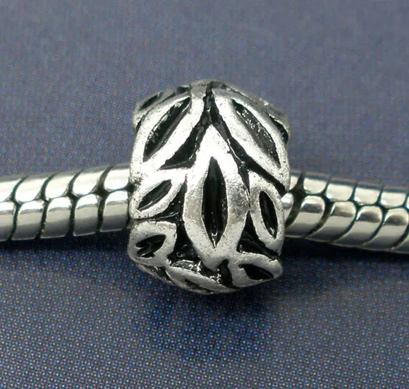20 шт. серебристый лист бусины подходит для браслета 9x7 мм (B07272)|bracelet turtle|bracelet