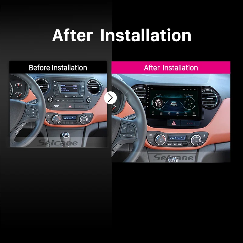 Seicane GPS Navi автомобильный аудио Android 8 1 HD для HYUNDAI I10 2013 2014 2015 2016 сенсорный экран AM FM