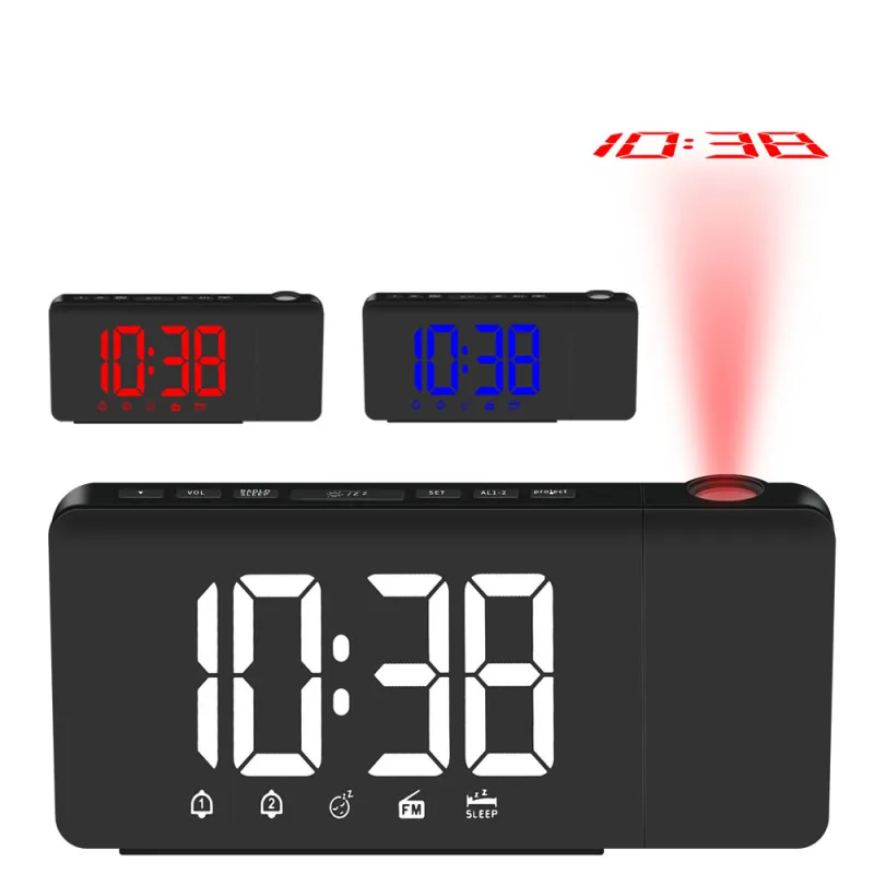 Новые модные креативные AM/FM светодиодный радиопроекционные часы электронные
