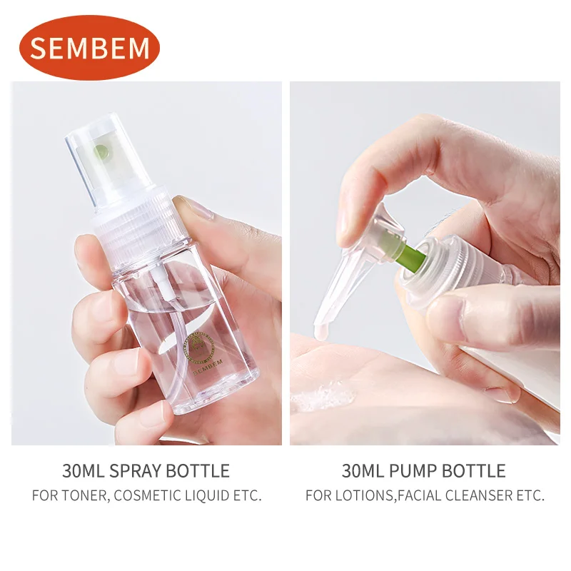 SEMBEM распылитель + бутылка с насосом 30 мл многоразовые бутылки набор Дорожная