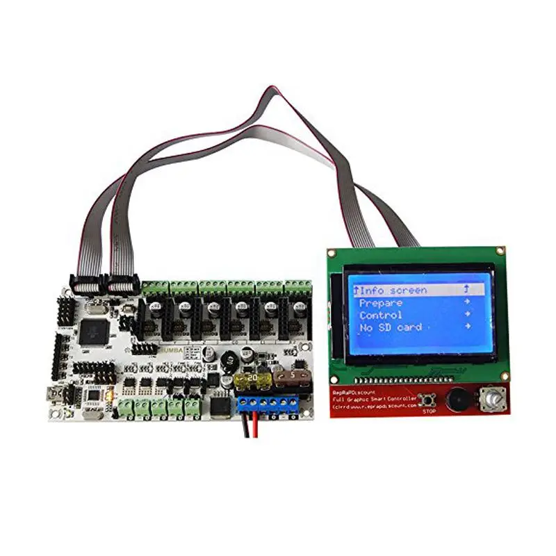 Rumba Plus 3D Printer Start Kits Mother Board + 12864 LCD Display Screen with Cables Part Kit | Компьютеры и офис