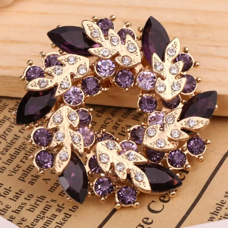 Flattering Lady Crystal Brooch Breastpin Ornaments Clamp Accessory | Украшения и аксессуары