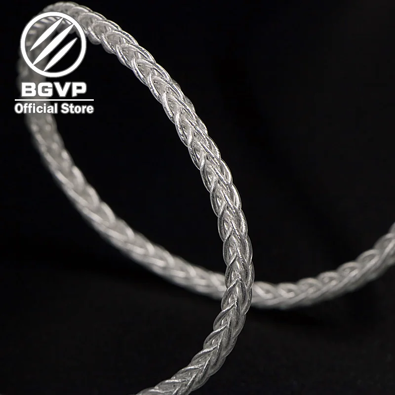 Наушники BGVP 6N 400 Core серебристые с OCC-покрытием 2 5 мм 3 Aficionados MMCX сменный Hi-Fi кабель