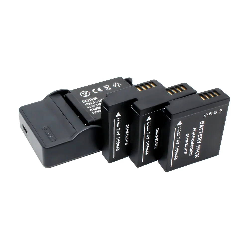 4 Pack DMW BLH7E BLH7PP батарея + USB зарядное устройство для камер Panasonic Lumix DMC GM1 GM5 GF7 GF8 DSLR