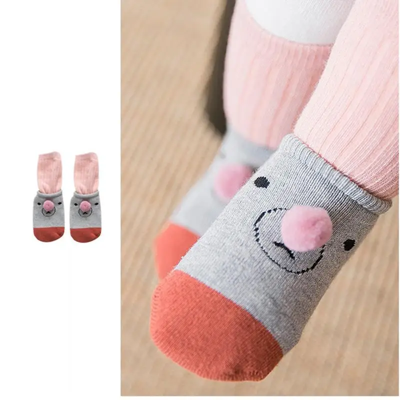 

Baby Creative Removable Baby Thick Socks Warm Toddler Cartoon Non-slip Long Socks Cute Kids Socks For Autumn&Winter
