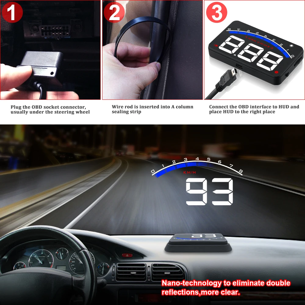 Автомобильный прибор для измерения температуры воды GEYIREN M6 OBD2 оборотов в минуту