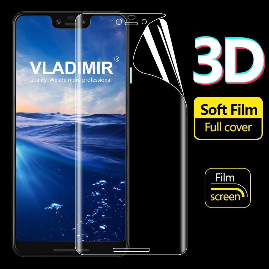 Пленка из мягкого ТПУ 3D полное покрытие Защитная пленка для экрана Google Pixel 3 2 XL