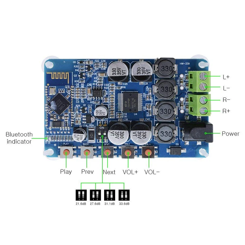 TDA7492P Bluetooth приемник усилитель аудиоплата 25WX25W динамики модифицированные
