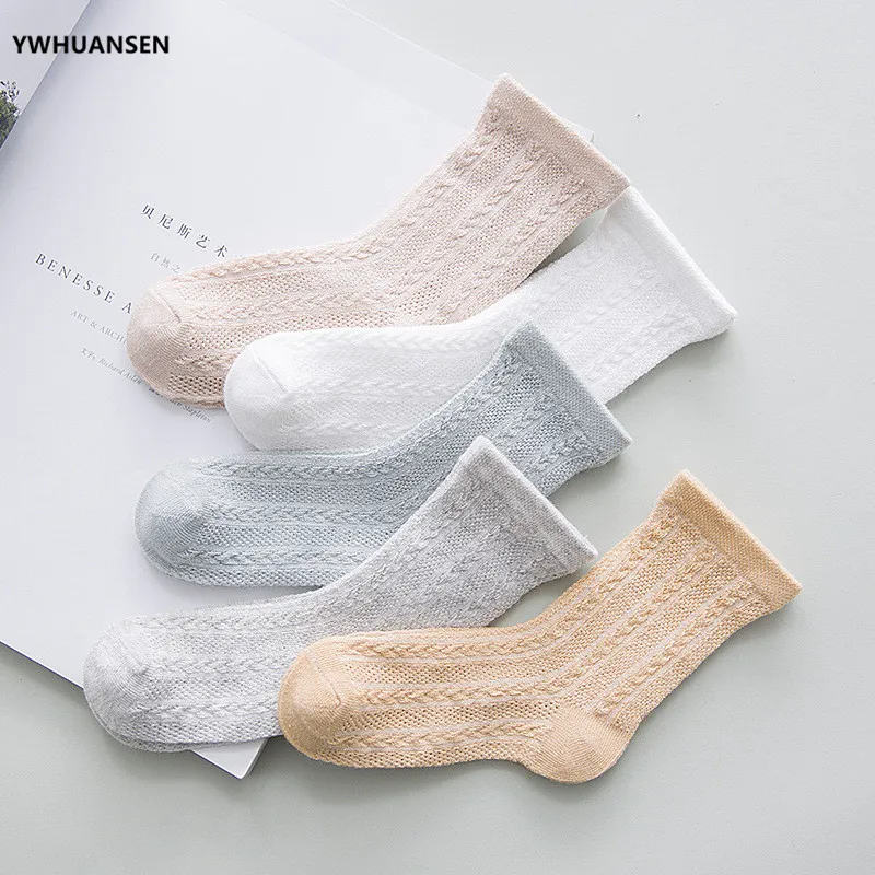 YWHUANSEN 5 пар/лот 0-8 лет летний для новорожденных сетчатые носки тонкие детские