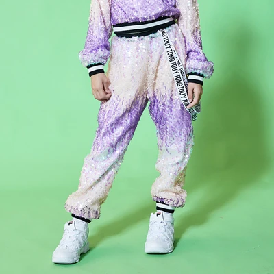 

Songyuexia new Jazz Dance Costume Children's Model Walking Show Girl Sequins Hip-hop Suit Costume