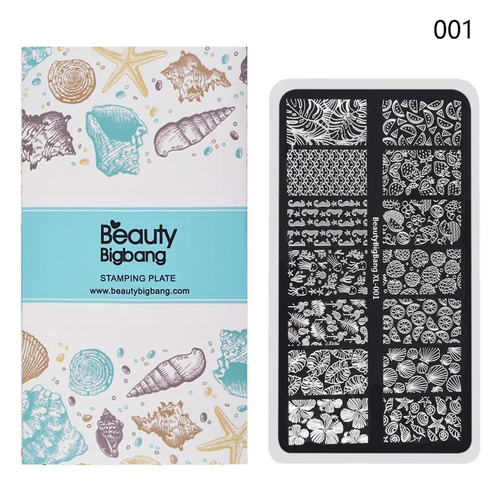BeautyBigBang 6*12 см пластины для стемпинга ногтей из нержавеющей стали летние цветы